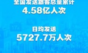 2023年中秋国庆假期全国发送旅客总量累计4.58亿人次